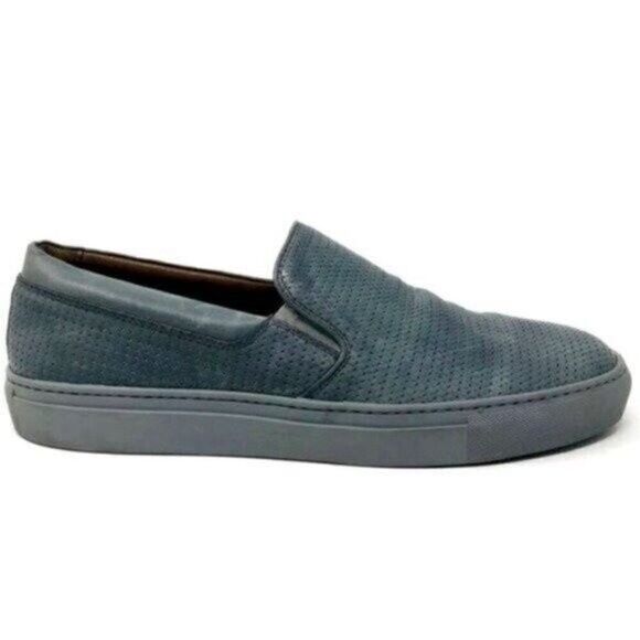Aquatalia Anderson mens loafers Loafer 11 BoxT embossed gray leather - Picture 1 of 6